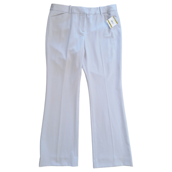 Ann Klein Modern Pant Women's Sz 14 Gray Mid Rise Flared Leg Career Professional - Picture 13 of 15